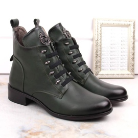 Botines de tacón plano con aislamiento Jezzi W JEZ412B verde 3