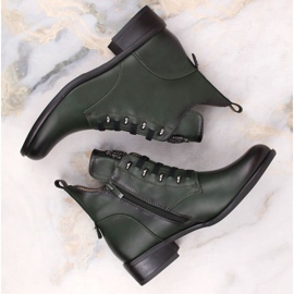 Botines de tacón plano con aislamiento Jezzi W JEZ412B verde 7