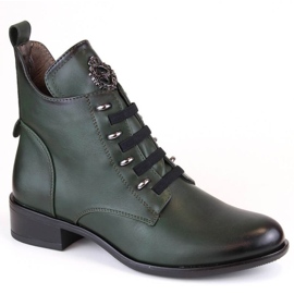 Botines de tacón plano con aislamiento Jezzi W JEZ412B verde 8