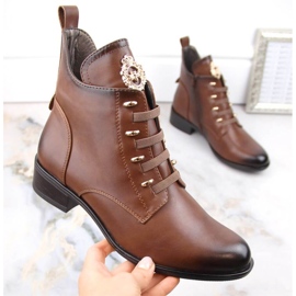 Botines de tacón plano con aislamiento Jezzi W JEZ412C marrón 1