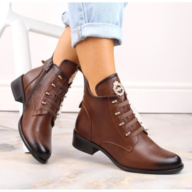 Botines de tacón plano con aislamiento Jezzi W JEZ412C marrón 2