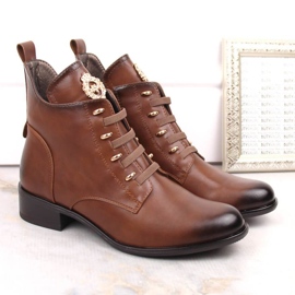 Botines de tacón plano con aislamiento Jezzi W JEZ412C marrón 5