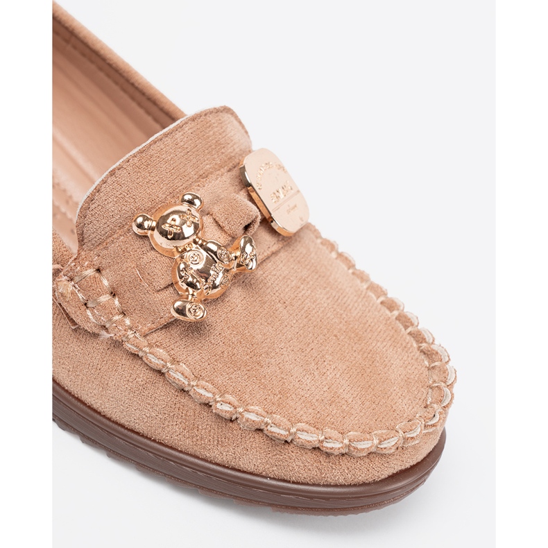 Shelvt Zapatos beige para cuñas de gamuza 1