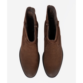 Botas de cuero marrón con un Sergio Leone arrugado 4