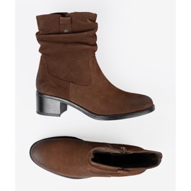 Botas de cuero marrón con un Sergio Leone arrugado 5