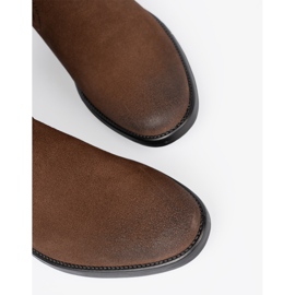 Botas de cuero marrón con un Sergio Leone arrugado 6