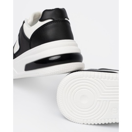 Shelvt Elegantes zapatillas en blanco y negro con una suela gruesa 2