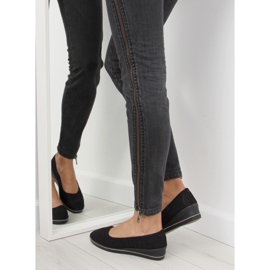 Black c21v bailarinas cuña negras negro 5