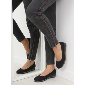 Black c21v bailarinas cuña negras negro 3