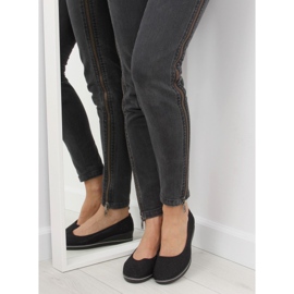 Black c21v bailarinas cuña negras negro 4