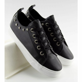 Negro BL122p Deportivas negras con circonitas cúbicas 2