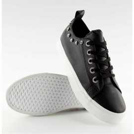 Negro BL122p Deportivas negras con circonitas cúbicas 1