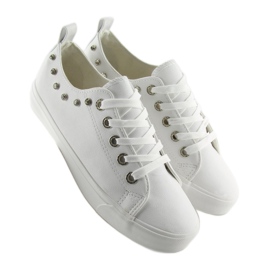 Deportivas blancas con circonitas BL122p White blanco 2 Deportivas blancas con circonitas BL122p White blanco 2