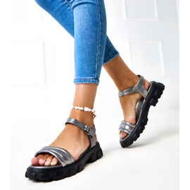 Sandalias grises con suela masiva Meredi. 5