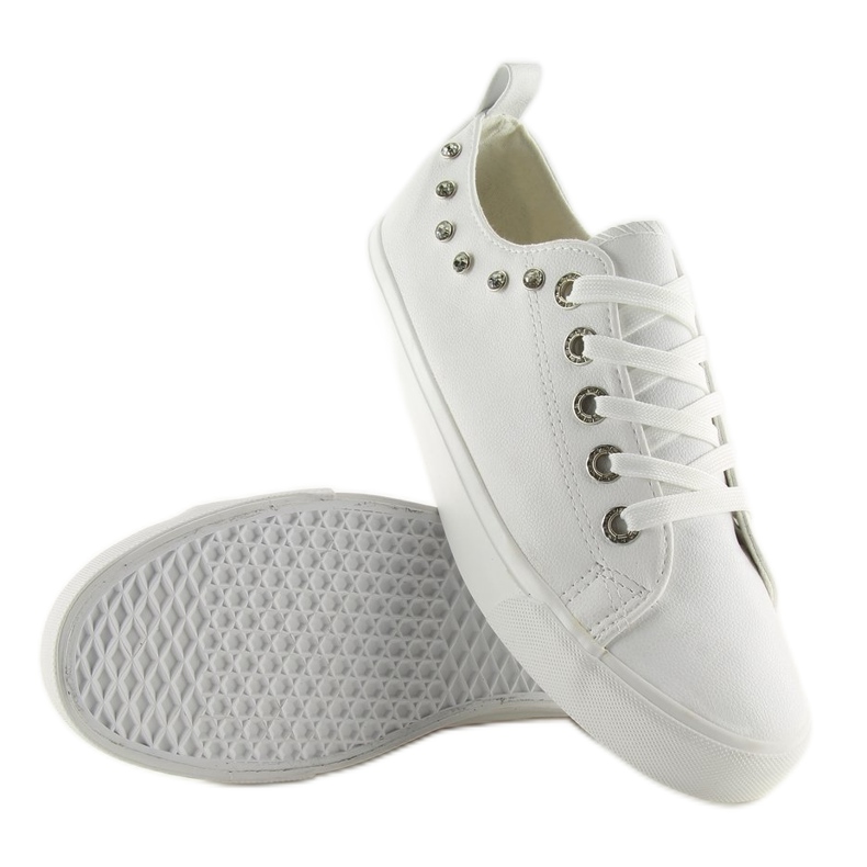 Deportivas blancas con circonitas BL122p White blanco 1 Deportivas blancas con circonitas BL122p White blanco 1
