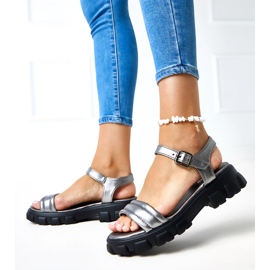 Sandalias grises con suela masiva Meredi. 3