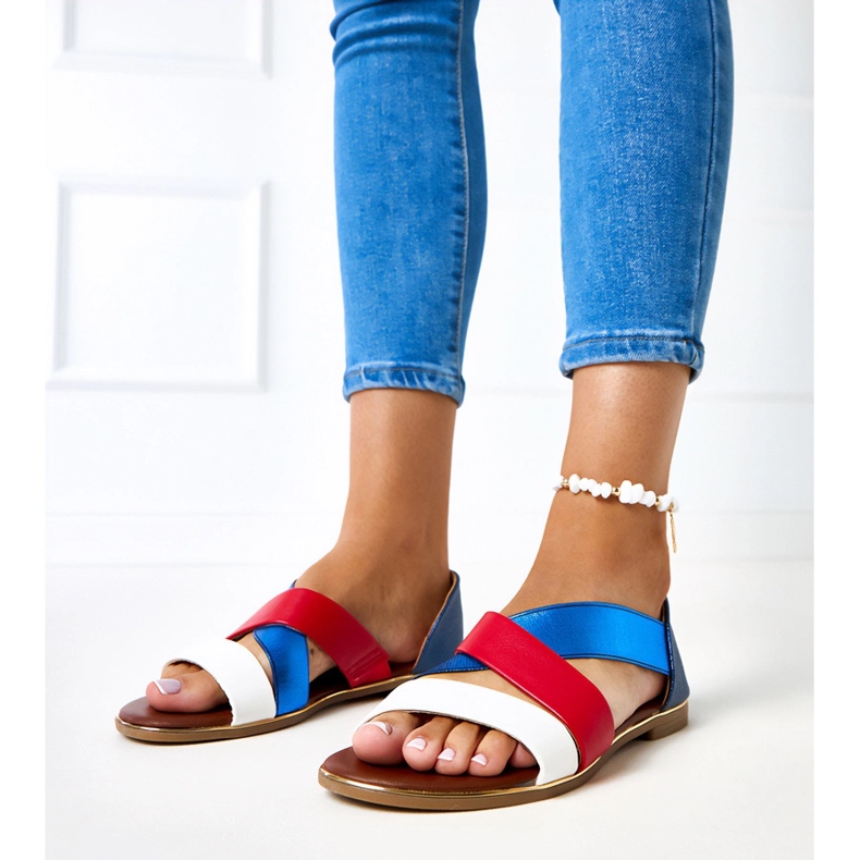 Evento Sandalias coloridas con tacón cerrado de Massawa blanco 1