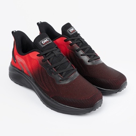 DK Zapatos deportivos para hombres livianos negros y rojos 2