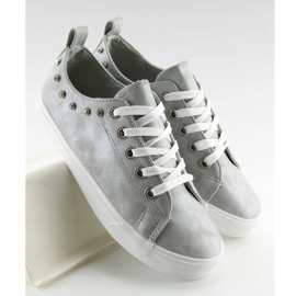 Gris BL122p Zapatillas grises con circonita 2 Gris BL122p Zapatillas grises con circonita 2