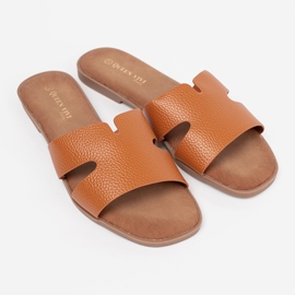 Shelvt Zapatillas de cuero para mujer caramelo 2