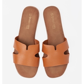 Shelvt Zapatillas de cuero para mujer caramelo 3