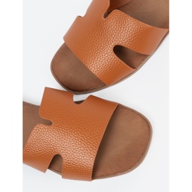 Shelvt Zapatillas de cuero para mujer caramelo 4