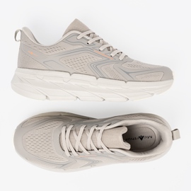 Shelvt Cómodos zapatos deportivos grises con estructura de malla McArthur 5