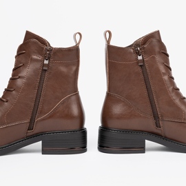 Botas de encaje marrón con un tacón bajo Sergio Leone 1 Botas de encaje marrón con un tacón bajo Sergio Leone 1