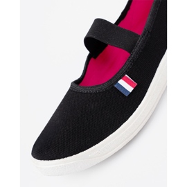 Shelvt Zapatos negros claros con cinturón flexible 1