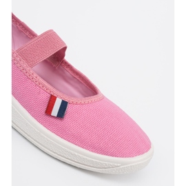 Shelvt Zapatos de color rosa claro con cinturón flexible rosado 4
