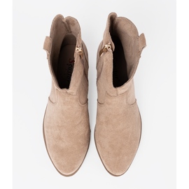 Seastar Botas beige botas de vaquero de gamuza 4