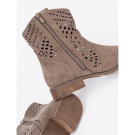 Seastar Botas abiertas de color beige oscuro en estilo vaquero 1 Seastar Botas abiertas de color beige oscuro en estilo vaquero 1