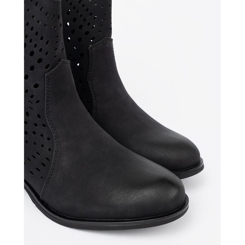 Seastar Botas negras abiertas negro 1 Seastar Botas negras abiertas negro 1