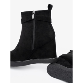 Shelvt Botas de ante negras con una abrazadera elegante negro 2