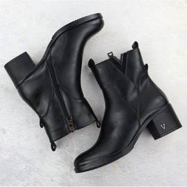 Botas para mujeres en el poste aislado Black Vinceza 58581 negro 3