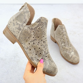 Botas de Openwork para mujeres, Beige Vinceza 58608 1