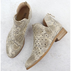 Botas de Openwork para mujeres, Beige Vinceza 58608 3