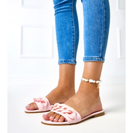 Chanclas rosas con cadena Aliyan mate rosado 3