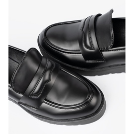 Shelvt Elegantes mocasines negros en una suela gruesa 1