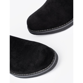 Shelvt Botas negras simples con un cómodo tacón negro 1 Shelvt Botas negras simples con un cómodo tacón negro 1