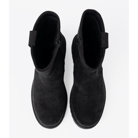 Shelvt Botas de mujer negras en una suela maciza. negro 4
