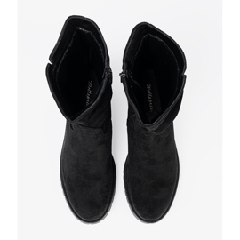 Shelvt Botas negras con una parte superior arrugada y una cremallera negro 3