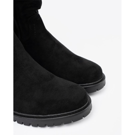 Shelvt Botas negras con una parte superior arrugada y una cremallera negro 1