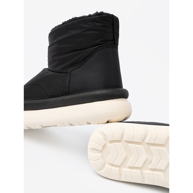 Shelvt Botas de nieve negra impermeable con interior de piel negro 2 Shelvt Botas de nieve negra impermeable con interior de piel negro 2