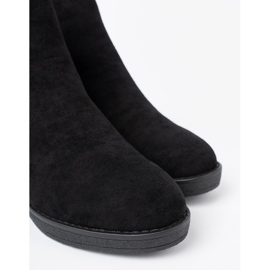 Shelvt Botas de ante negras con una inserción flexible negro 1