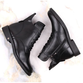 Botas con cordones y cremallera Potocki W WOL171B negro 11