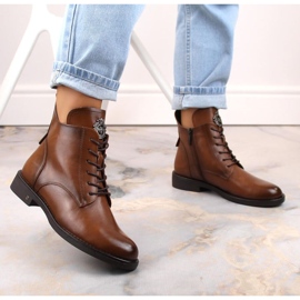 Botas con cordones y cremallera Potocki W WOL171C marrón 3