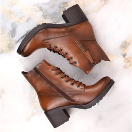 Potocki W WOL177B botines de tacón y plataforma camel marrón 12