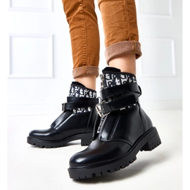 Botas negras con bordado decorativo de Valditacca negro 2 Botas negras con bordado decorativo de Valditacca negro 2