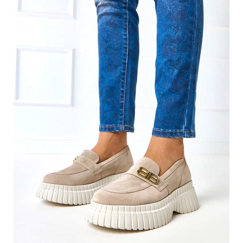 Zapatos Karino ante beige 2